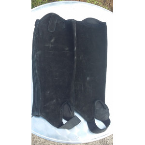 Chaps noires taille S croute de cuir