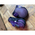 ensemble guêtres et protèges boulets violet taille poney