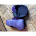 ensemble guêtres et protèges boulets violet taille poney