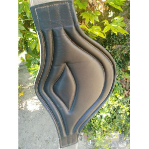 Bavette cuir noir Norton