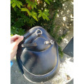 Bavette cuir noir Norton