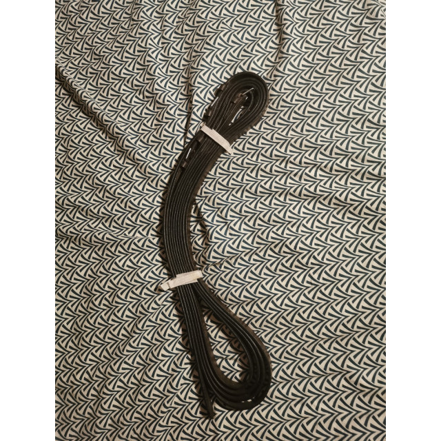 Rênes lisses en cuir noires neuves cheval