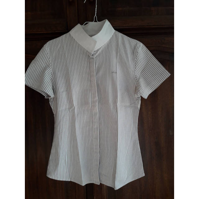 Chemise de concours manches courtes T.M, beige, Equithème
