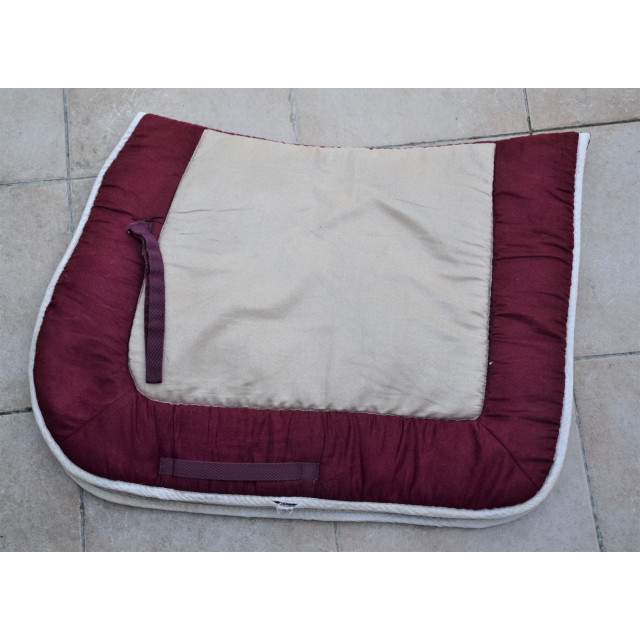 Tapis Velours Bordeaux & Crème