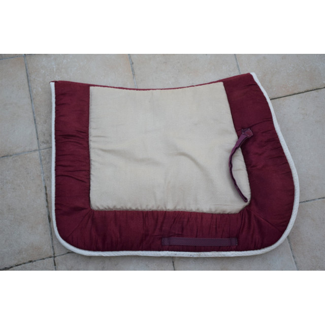 Tapis Velours Bordeaux & Crème