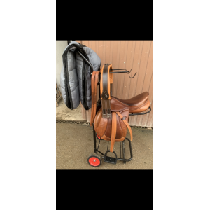 Selle Mixte complète 17,5 Cuir de Veau Marque Henri De Rivel