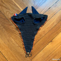 Bonnet long marine orange et argent taille cheval