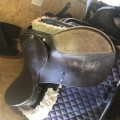 Selle mixtes havane 17" cuir