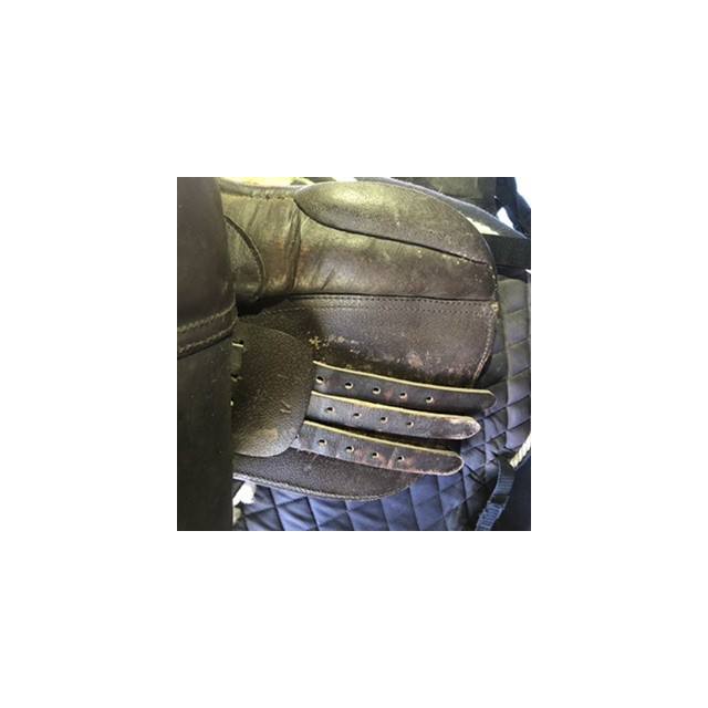 Selle mixtes havane 17" cuir