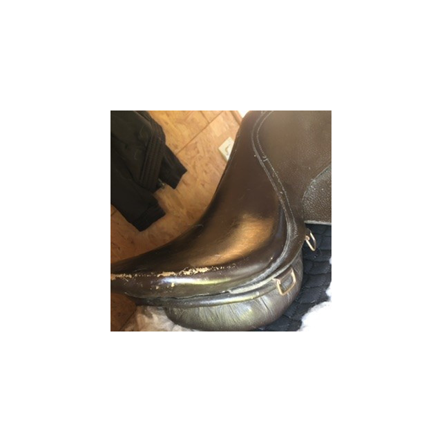 Selle mixtes havane 17" cuir