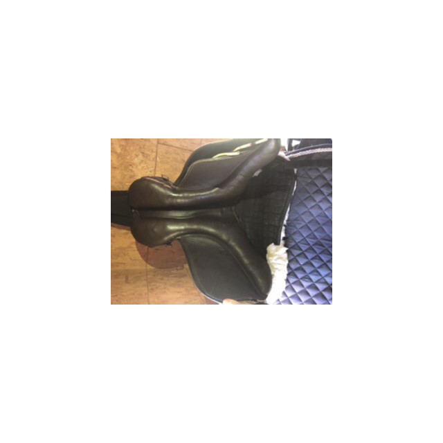 Selle mixtes havane 17" cuir