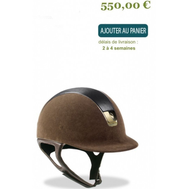Bombe samshield coque S marron/or