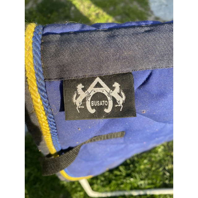 Tapis Busato bleu roi et jaune