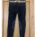 pantalon noir animo à strass et gripps