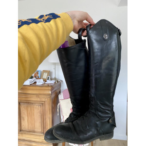 Bottes noires en cuir San Cierro