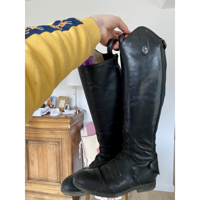 Bottes noires en cuir San Cierro