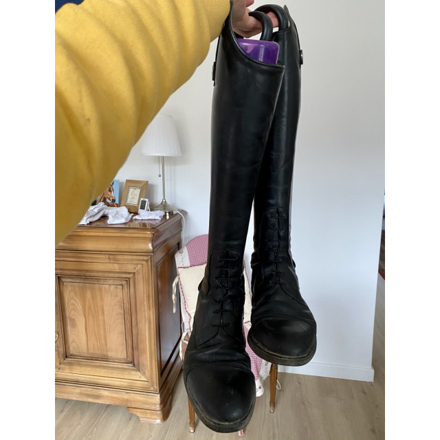 Bottes noires en cuir San Cierro