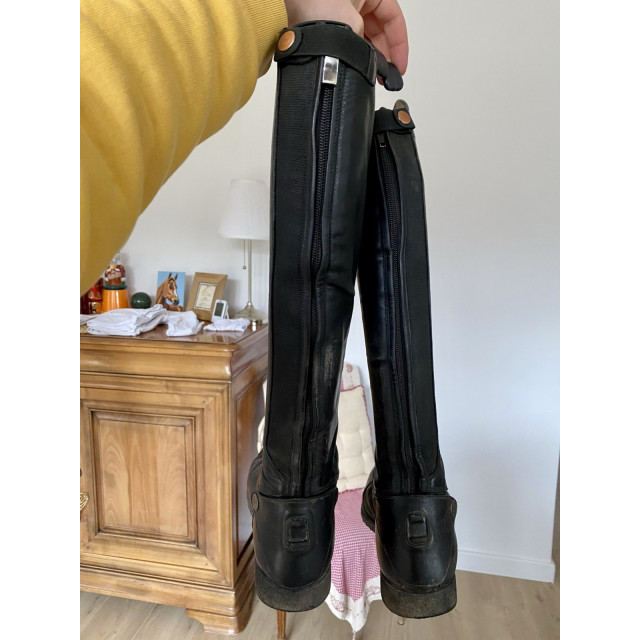 Bottes noires en cuir San Cierro