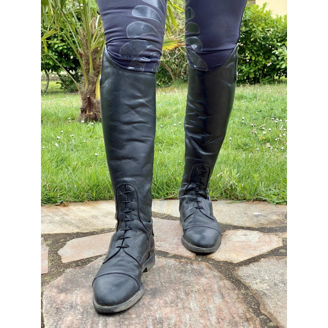 Bottes noires en cuir San Cierro