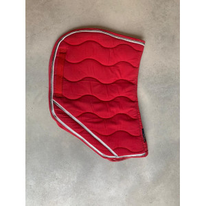 Tapis Equitheme rouge, liste argent, taille poney B