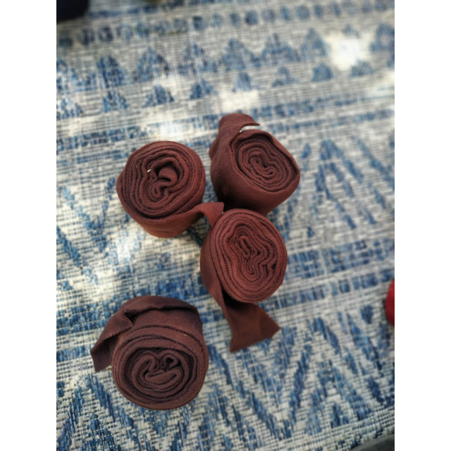 4  bandes de polo poney marrons