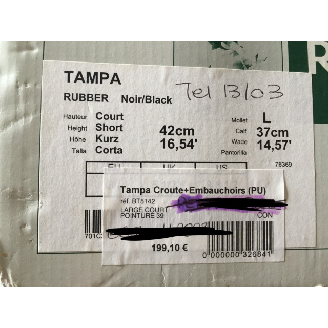 botte rectiligne noire T39