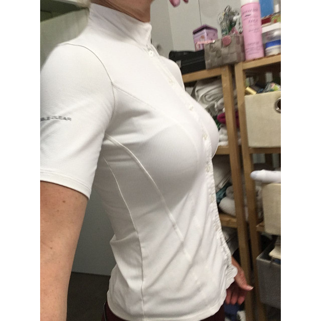 Polo concours gap porté 2 fois blanc Txs