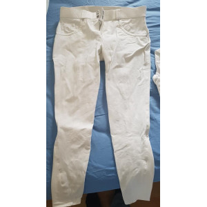 Pantalon blanc grip FLAGS AND CUP coupe pushup T 40