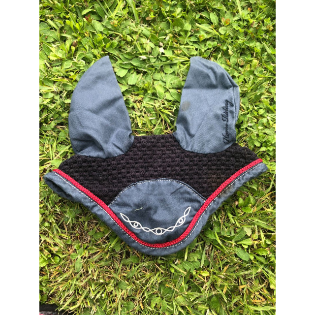 Bonnet Fouganza marine et rouge taille cheval