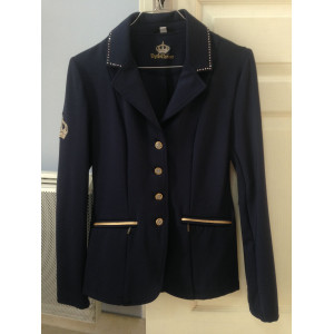 Veste de concours Equi-Theme Soft Cristal bleu marine/or
