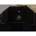 Veste de concours Equi-Theme Soft Cristal bleu marine/or