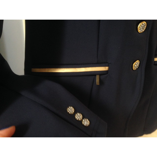 Veste de concours Equi-Theme Soft Cristal bleu marine/or