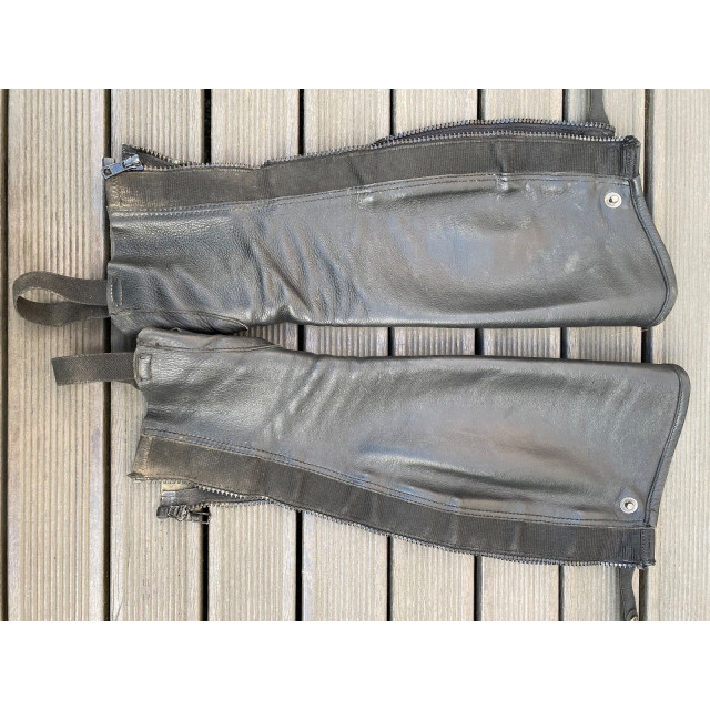 Chaps en cuir noir