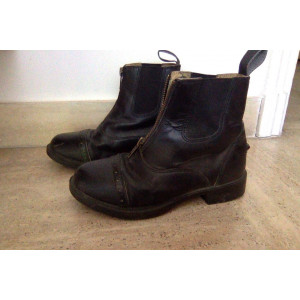 Boots equithème zip cuir enfants