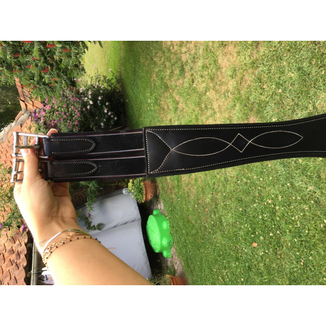 Sangle en cuir noire