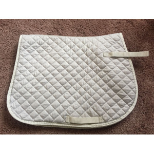 Tapis de concours blanc pailleté et liséré argenté