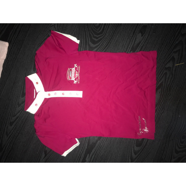 Polo Equiline rose manche courte