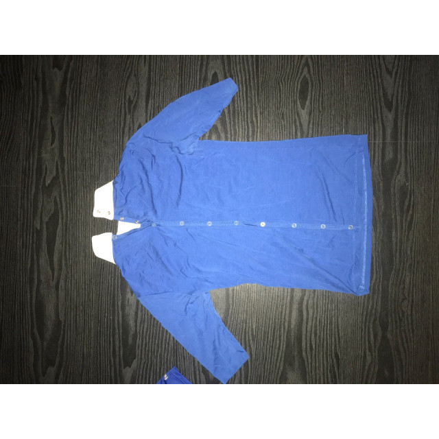 Polo manche 3/4 bleu roi