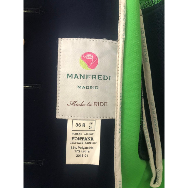 Veste de concours Airflow de Manfredi taille : 36 + 3 cols interchangeables