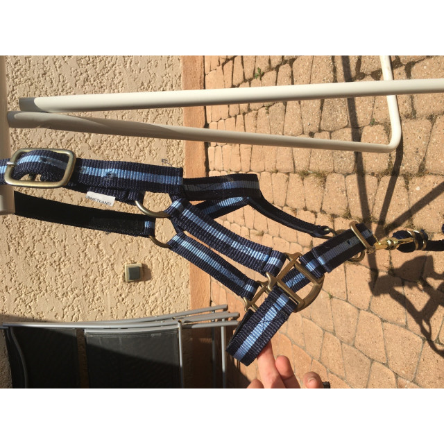 Ensemble licol+longe bleu marine/ciel equitheme