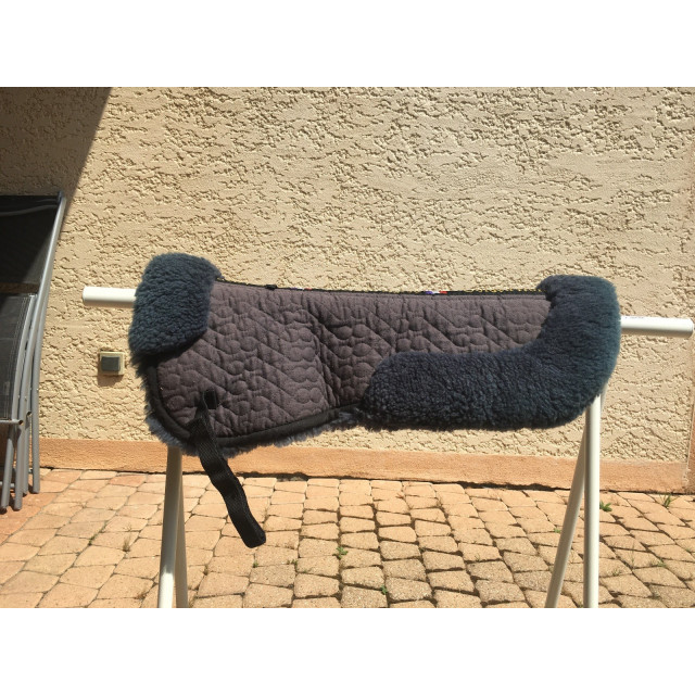 Amortisseur mouton véritable Golden horse gris/bleu marine