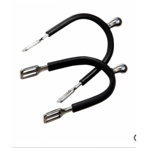 Éperons Feeling Polo inox gainé caoutchouc