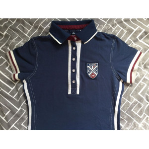 Polo Equithème bleu marine, bordeau, blanc