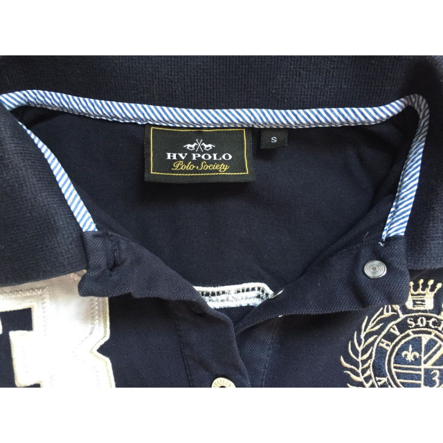 Polo manches courtes HV POLO bleu marine et beige