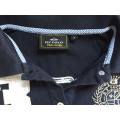 Polo manches courtes HV POLO bleu marine et beige