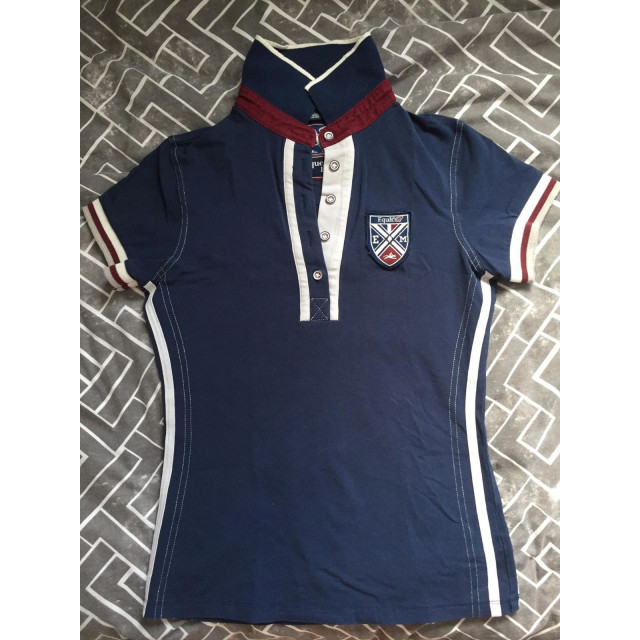 Polo Equithème bleu marine, bordeau, blanc