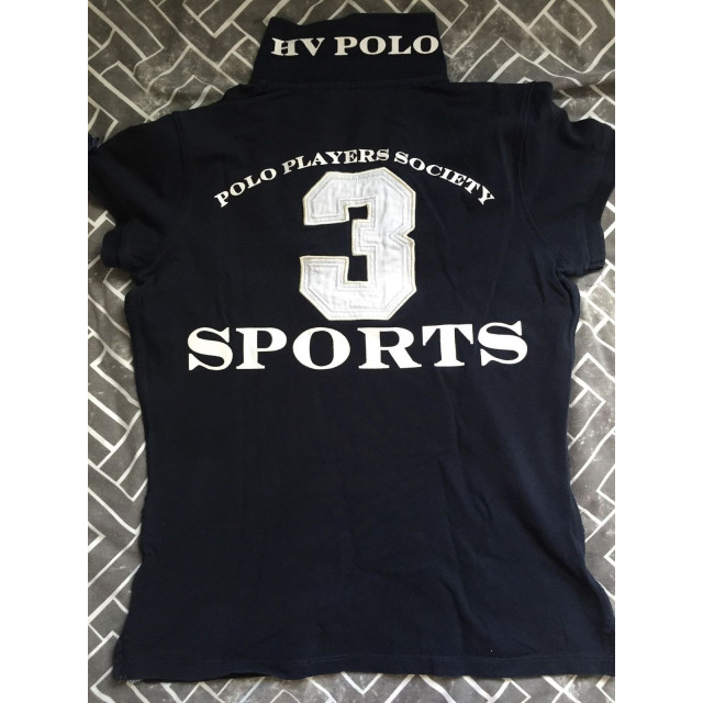 Polo manches courtes HV POLO bleu marine et beige