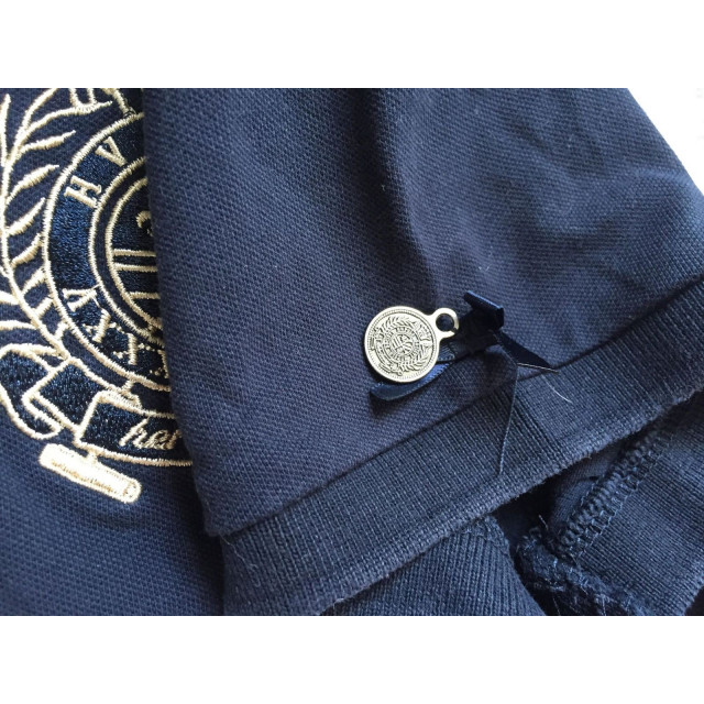 Polo manches courtes HV POLO bleu marine et beige