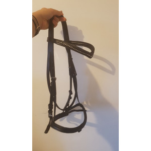 Filet noir à strass taille poney