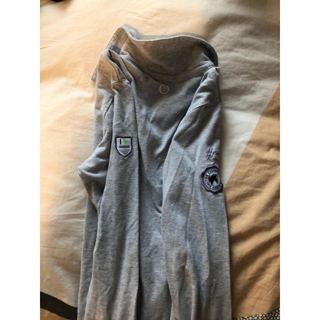 Polo gris manches longues